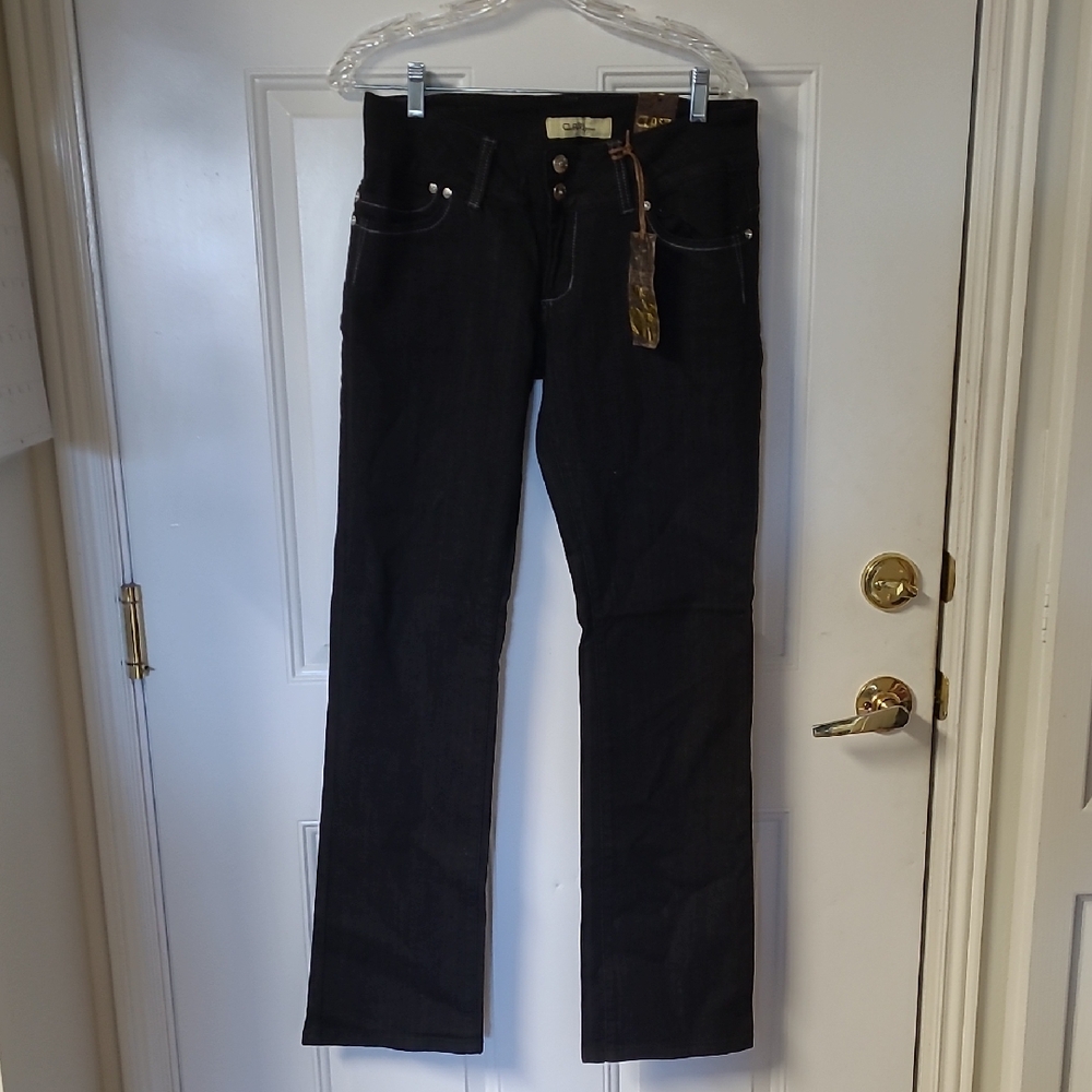 Classic Black Straight Leg Jeans for Women
